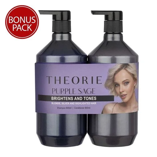 Theorie Purple Sage Brightening Shampoo and Conditioner 800mL Duo